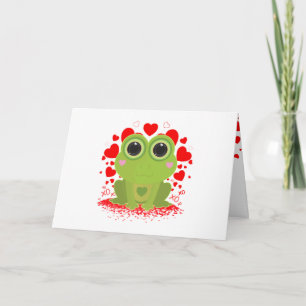 Valentinstag-Frosch Karte