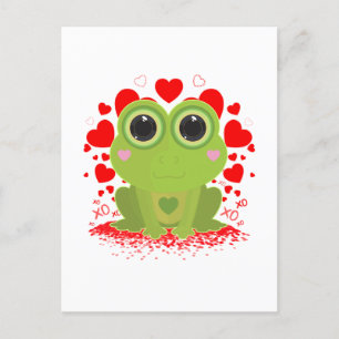 Valentinstag-Frosch Postkarte