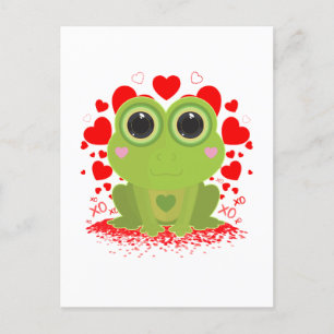 Valentinstag-Frosch Postkarte