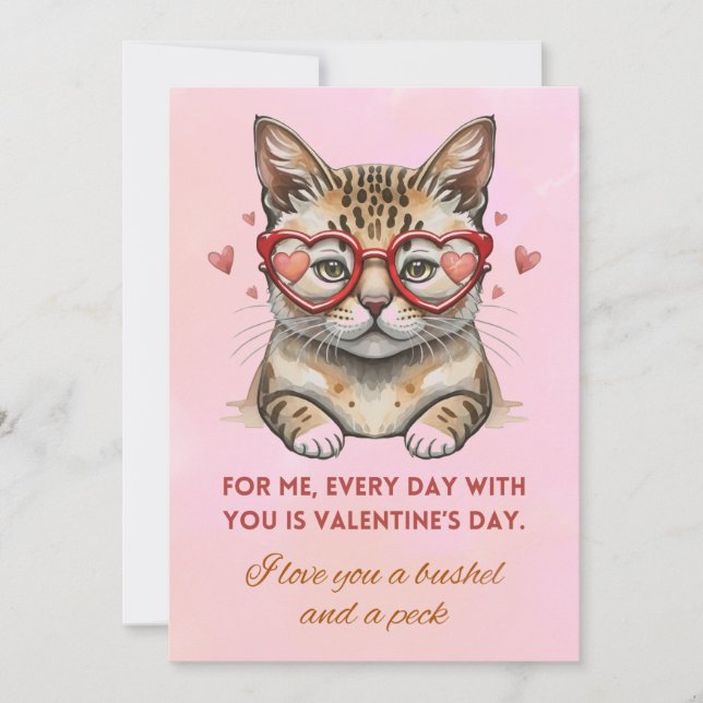 Valentinstag Funny Cat Foto Feiertagskarte (Vorderseite)
