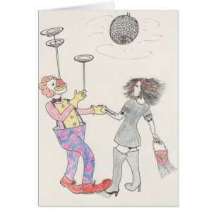 Valentinstag Funny Clown Liebe Cartoon Art Spaß