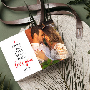 Valentinstag Funny Liebe Ihr Foto Name Mitteilungskarte