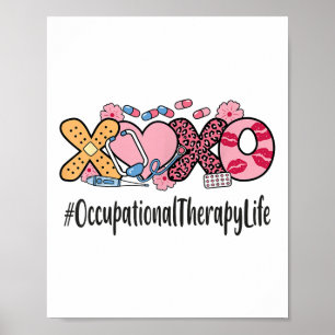 Valentinstag für Arbeitstherapie Frauen Herz St Poster