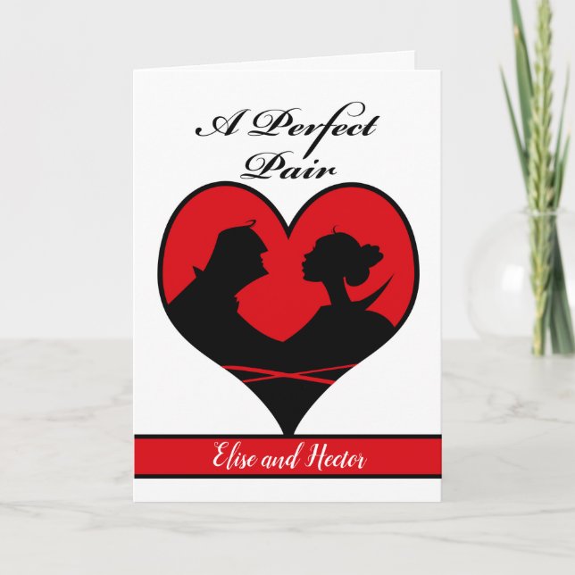 Valentinstag für ein paar hinzufügen Ihren Text Karte (Vorderseite)