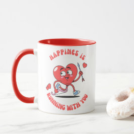 Valentinstag für Fitness Liebhaber, laufende Gesch Tasse