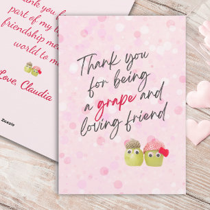 Valentinstag für Freund, rosa süße Früchte Bokeh Feiertagskarte