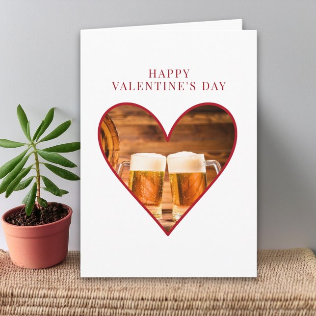 Valentinstag für ihn, Bierliebhaber Valentinsherz Karte (Von Creator hochgeladen)