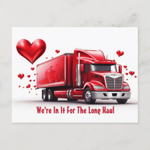 Valentinstag für Lkw Postkarte