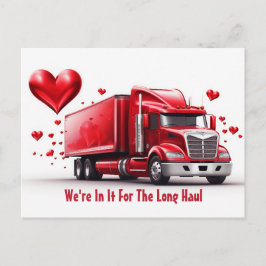 Valentinstag für Lkw Postkarte