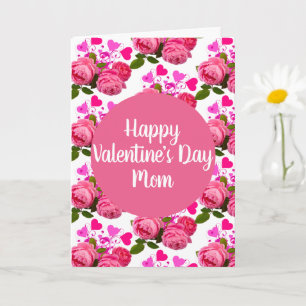 Valentinstag für Mama Rosen und Herzen Gruß  Karte