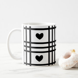 Valentinstag für Schwarz und Weiß Kaffeetasse