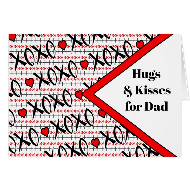 Valentinstag für Vater XOXO Design (Vorderseite (Horizontal))