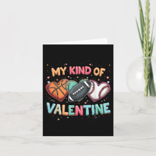 Valentinstag Fußball Basketball Baseball Spaß Karte