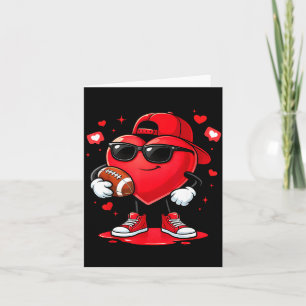 Valentinstag Fußball Herz spielt Fußball Junge Karte