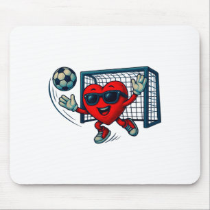 Valentinstag Fußball Torwart Lustiges Herz Jungen  Mousepad