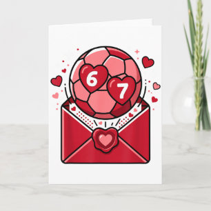 Valentinstag Fußballspiel Liebe Für Fußball Mädche Karte