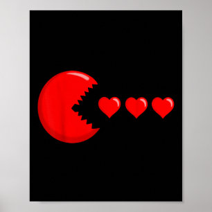 Valentinstag Gamer Eating Men Boys Kinder Y Poster