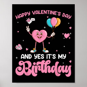 Valentinstag Geburtstag Herz Liebende Schokolade T Poster