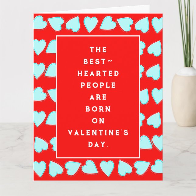 Valentinstag Geburtstagskarte Karte (Vorderseite)