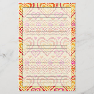 Valentinstag geklatschtes Muster Briefpapier