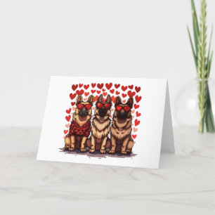 Valentinstag German Shepherd Hogs Feiertagskarte