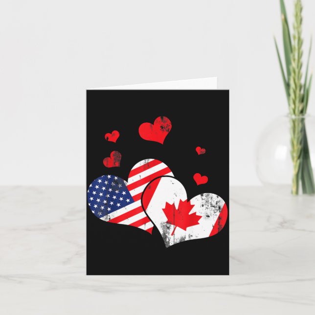 Valentinstag Geschenk Ahornblatt Kanada  Karte (Vorderseite)