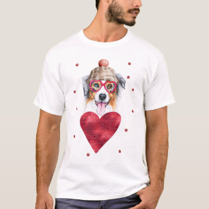 Valentinstag-Geschenk Australian Shepherd Hund T-Shirt
