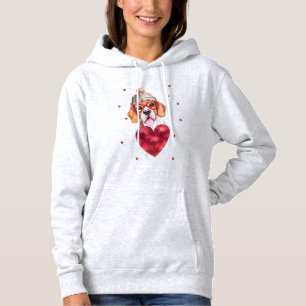 Valentinstag Geschenk Beagle Hunde Hoodie