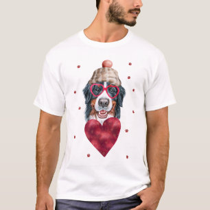 Valentinstag Geschenk Berner Sennenhund T-Shirt