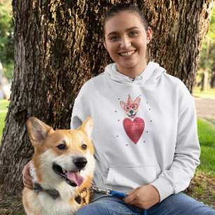 Valentinstag Geschenk Corgi Hund Hoodie