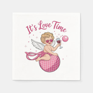 Valentinstag Geschenk Es ist Liebeszeit Serviette