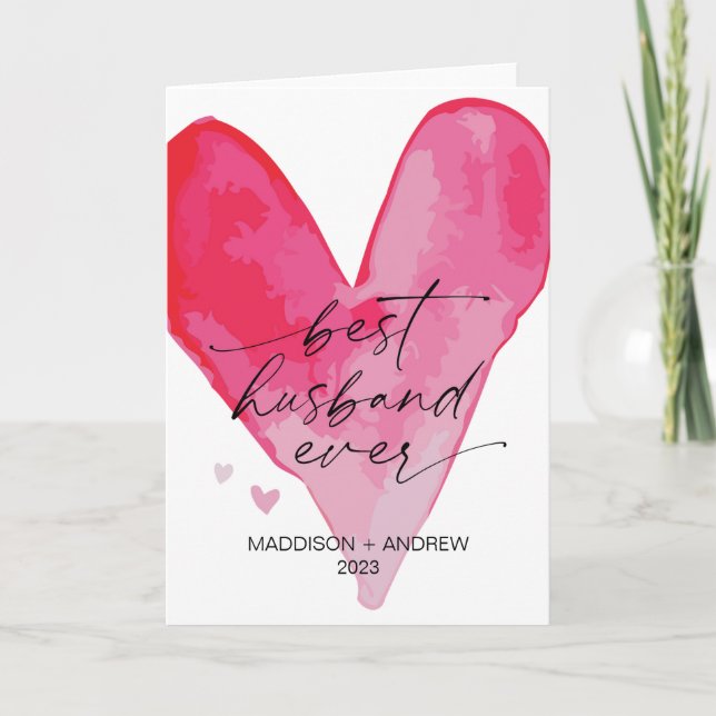 Valentinstag Geschenk für Husband aus der Ehefrau  Karte (Vorderseite)