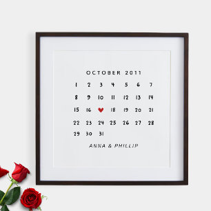 Valentinstag Geschenk, Kalender Poster