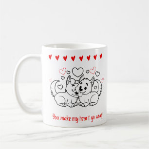 Valentinstag Geschenk Paar niedliche Hunde Tasse