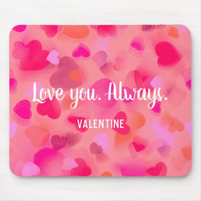 Valentinstag-Geschenk: Persönliches Herz-Mauspad Mousepad (Vorne)