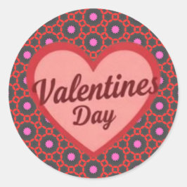 Valentinstag Geschenk pink Runder Aufkleber