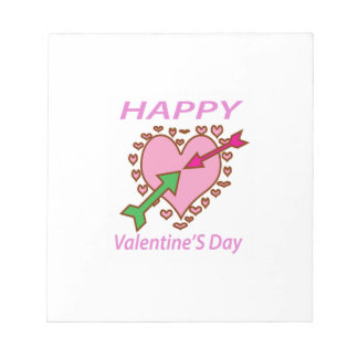 Valentinstag Geschenk Romantisches Herz in Pfeile Notizblock
