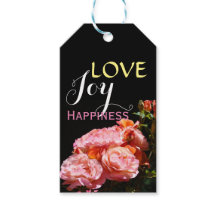 Valentinstag-Geschenk-Tags Liebe Freude Glück Rosa