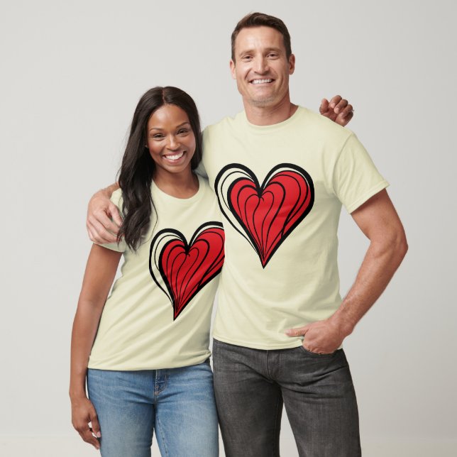Valentinstag-Geschenke - Rotes Herz T-Shirt (Unisex)