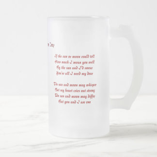 Valentinstag Geschenke - Sie und ich sind eins Mattglas Bierglas