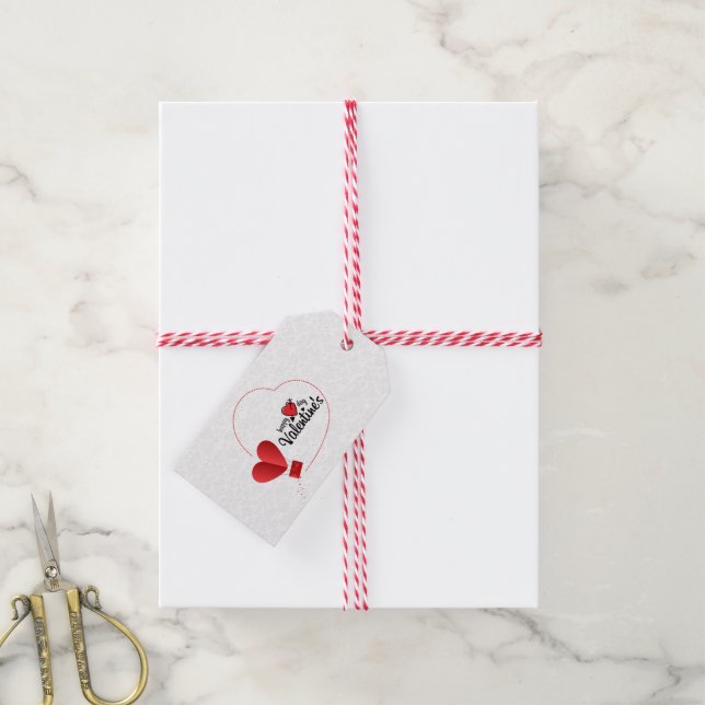 Valentinstag Geschenketiketten Geschenkanhänger (Mit Garn)