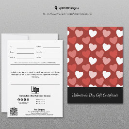 Valentinstag-Geschenkgutschein für kleine Unterneh
