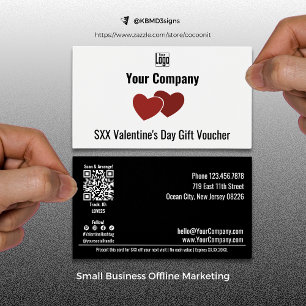 Valentinstag-Geschenkgutschein-Karte für zwei Rote