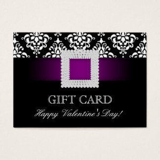 Valentinstag Geschenkkarte Lila Jewel Damask