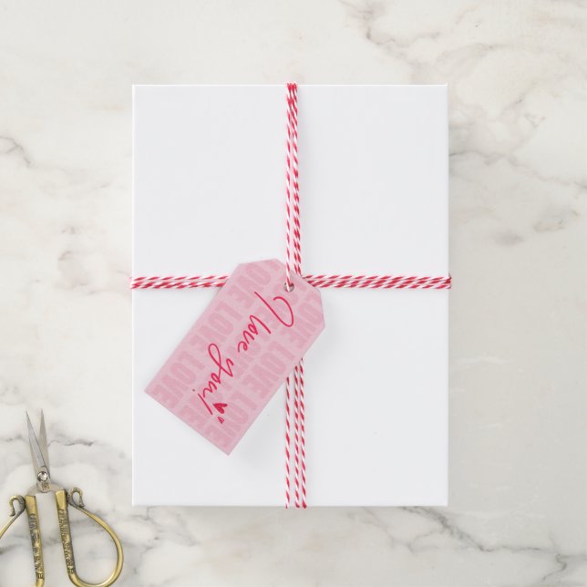 Valentinstag, Geschenkmarken, Liebe, Romantik, Her Geschenkanhänger (Mit Garn)