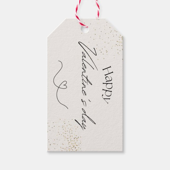 Valentinstag, Geschenkmarken, Liebe, Romantik, Her Geschenkanhänger (Vorderseite)