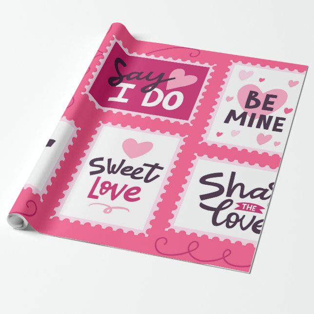 Valentinstag Geschenkpapier (Ungerollt)