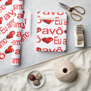 Valentinstag-Geschenkpapier Ich liebe Opa Herzen Geschenkpapier