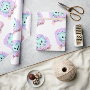 Valentinstag-Geschenkpapier Katze Kätzchen Liebe Geschenkpapier