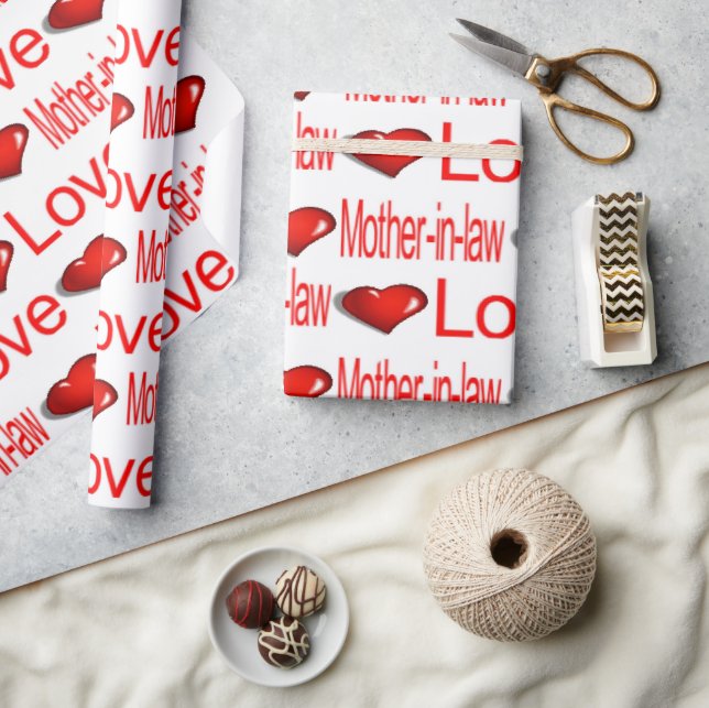 Valentinstag Geschenkpapier Liebe Schwiegermutter (Kunsthandwerk)